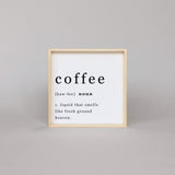 Coffee Noun | Wood Sign