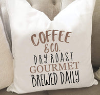 Coffee Brewed Daily Throw Pillow Cover