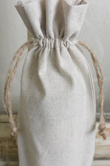 Custom Initial Linen Winebag