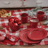Granite Enamelware Dinner Plate -Red (Set of 4)