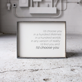 I'd Choose You farmhouse sign