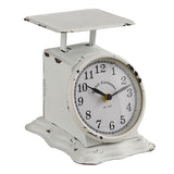 rustic white distressed clock
