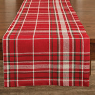 Red Holiday Christmas Noelle Plaid Table Runner