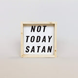 funny gift - not today satan sign