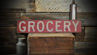 Red Grocery Sign