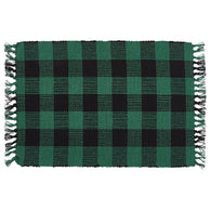 green and black checkered placemat