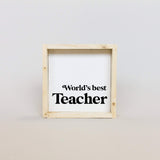 cute simple world's best teacher
