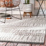 Outdoor Tribal Gretchen Rug, Farmhouse Decor, area rug, floor coverings, contemporary, transitional, light grey