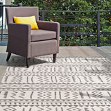 Outdoor Tribal Gretchen Rug, Farmhouse Decor, area rug, floor coverings, contemporary, transitional, light grey