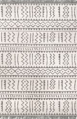 Outdoor Tribal Gretchen Rug, Farmhouse Decor, area rug, floor coverings, contemporary, transitional, light grey