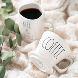 Rae Dunn Artisan COFFEE Drip and RISE & SHINE Mug Set
