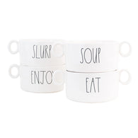 Rae Dunn Artisan Soup Bowls, Set of 4