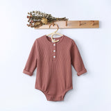 Ribbed Knitted Newborn Baby Bodysuit
