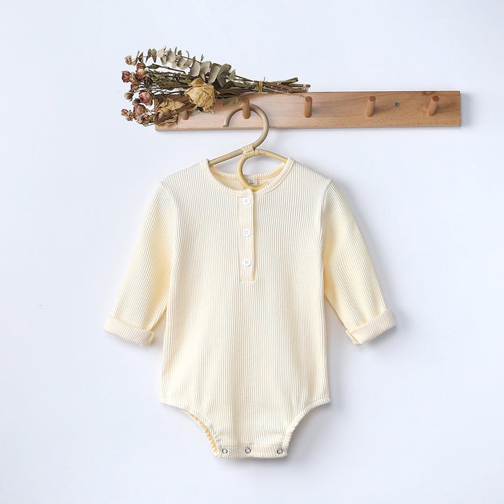 Ribbed Knitted Newborn Baby Bodysuit