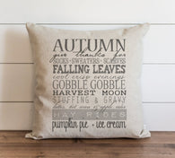 Autumn Activities Pillow Cover