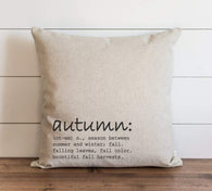 Rustic Autumn Definition Fall Pillow Cover 