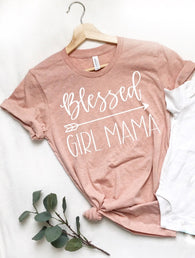 Blessed Girl Mama Peach T-Shirt