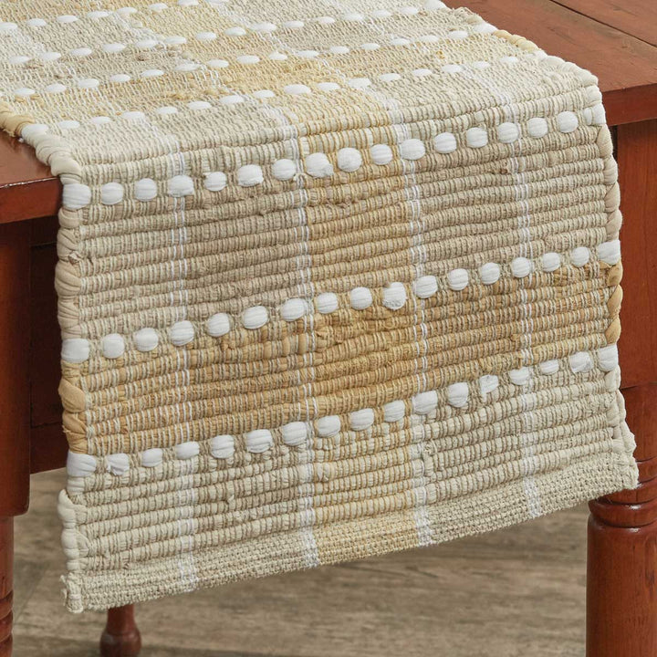 farmhouse COCOA BUTTER CHINDI TABLE RUNNER - 54