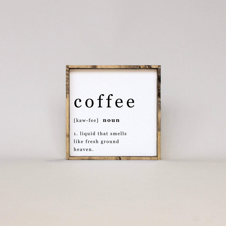 Coffee Noun | Wood Sign