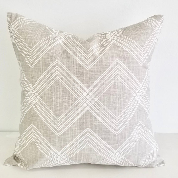 Colton Print Pillow Cover - French Grey