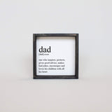 dad definition shelf sign