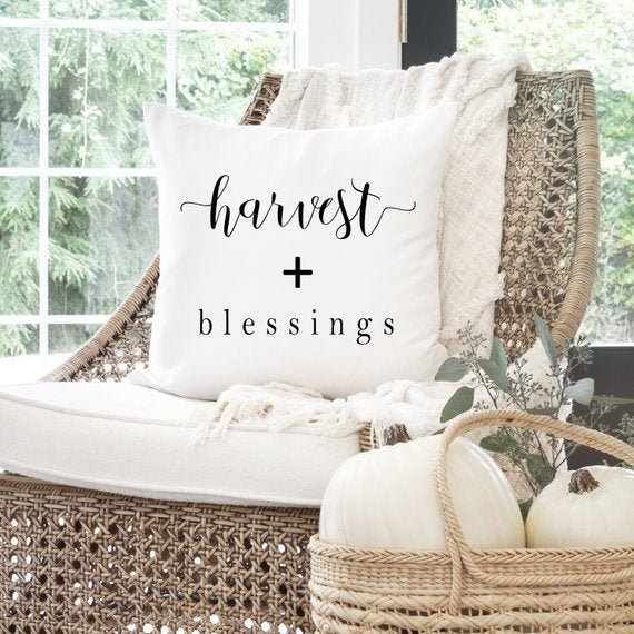 Fall Pillow Cover // Harvest + Blessings