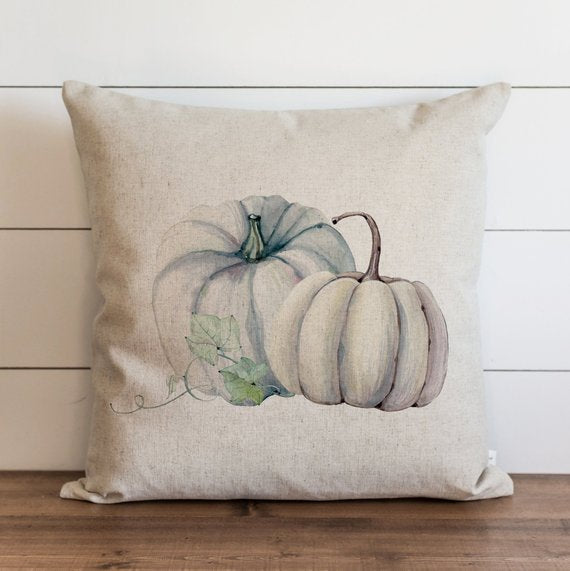 Fall Pillow Cover // Watercolor Pumpkins