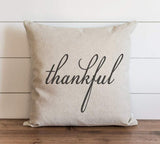 Fall Pillow Cover "Thankful"