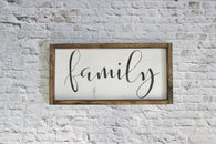 Family Modern Rustic Farmhouse Sign