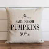 Farm Fresh Pumpkins modern rustic home pillow cover