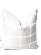 French Grey Check Farmhouse Decor Pillow Cover
