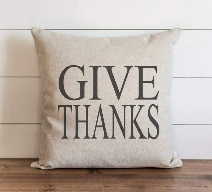modern rustic home Fall Give Thanks Pillow Cover
