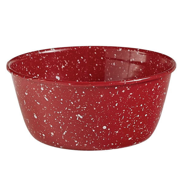 Red Granite Enamelware Bowl