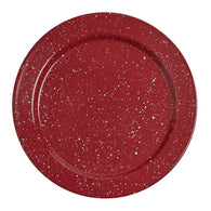 Red Granite Enamelware Salad Plate