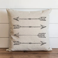 Grey Arrows 20 x 20 Pillow Cover