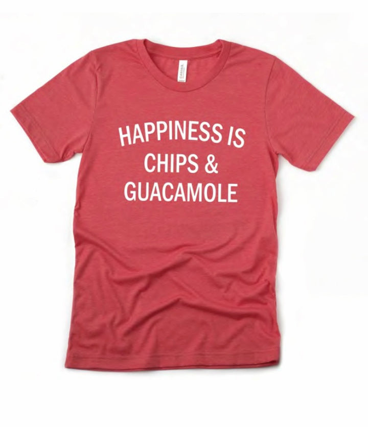 Happiness is Chips and Guacamole T-Shirt