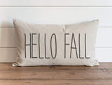 "Hello Fall" 16 x 26 Pillow Cover