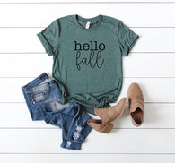 Hello Fall Teal T-Shirt