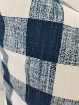 Italian Denim Blue & White Buffalo Plaid Print Farmhouse Pillow Cover Farmhouse Decor