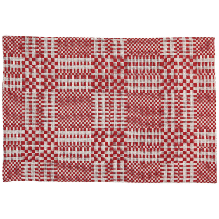 Modern red and white Christmas placemats