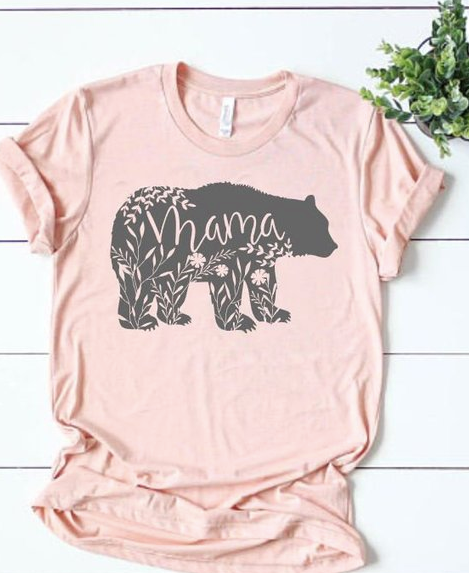 Simple Design Shop Mama Bear Pink T-Shirt 2XL