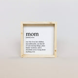 babyshower gift mom definition sign 