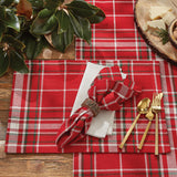 holiday family dinner with Noelle Plaid Table Runner