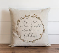 Fall Pillow Cover // Octobers Quote