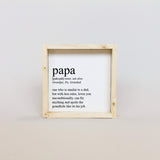 papa definition sign from grandkids