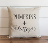Fall Pillow Cover Pumpkins + Lattes