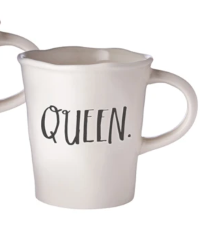 Rae Dunn Stem Print Cafe Mugs - Queen