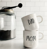 Rae Dunn Stem Print Mugs Mom and Dad - Set of 2
