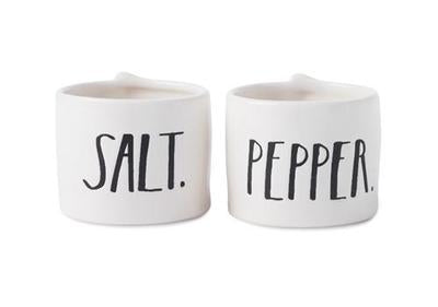 Rae Dunn Stem Print Salt + Pepper Cellars