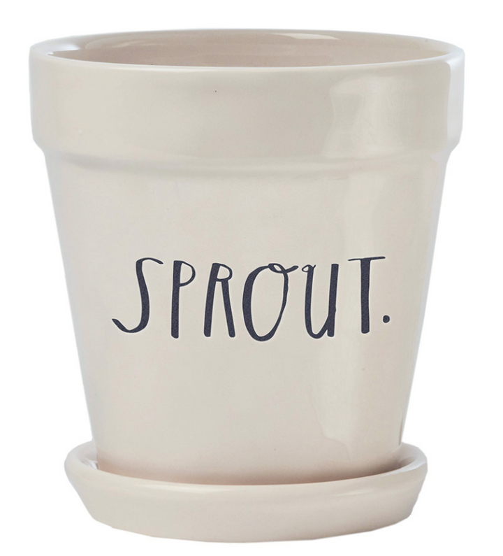 rae dunn succulent planter Rae Dunn Stem Print "Sprout" Planter – Modern Rustic Home